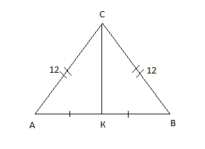 В треугольнике АВС АС=ВС=12, sinВ = корень из 15/4. Найдите АВ.